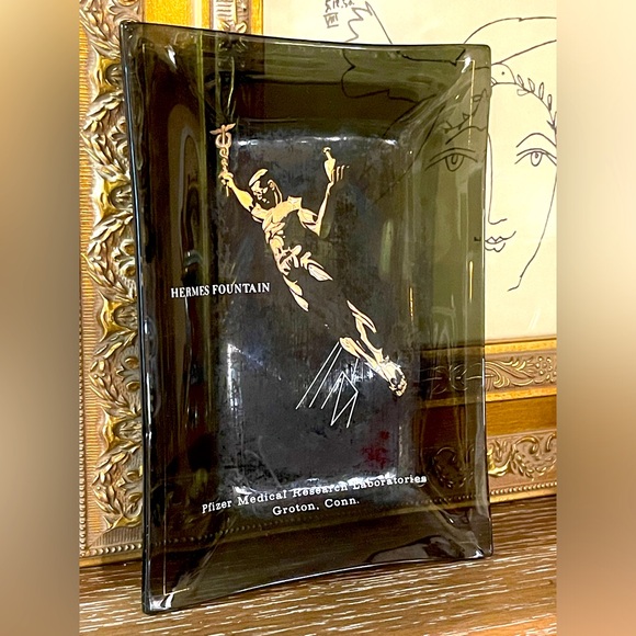 Hermes Fountain Trinket Dish Approx 6.5”x 5” - Picture 2 of 6